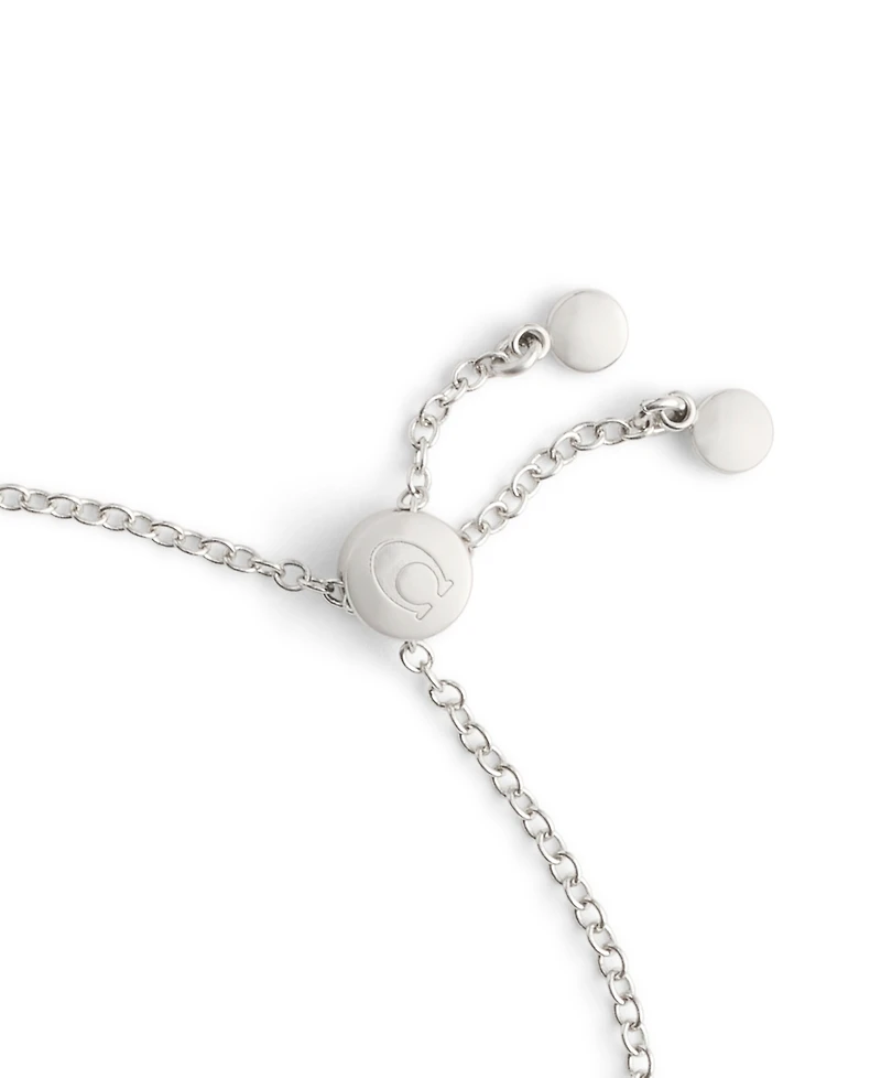 Coach Faux Stone Signature Pave Star Slider Boxed Bracelet