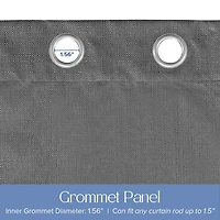 Awesome Home Textured Blackout Grommet Curtains Pair 2 panels