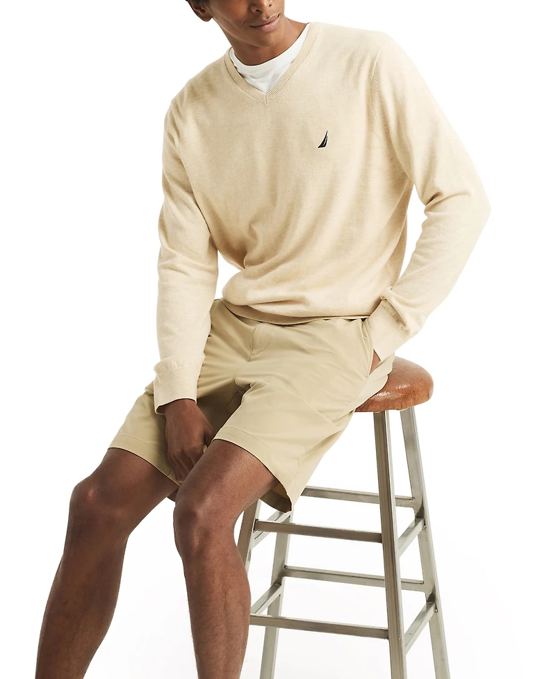 Nautica Men's Navtech Performance Classic-Fit Soft V-Neck Sweater