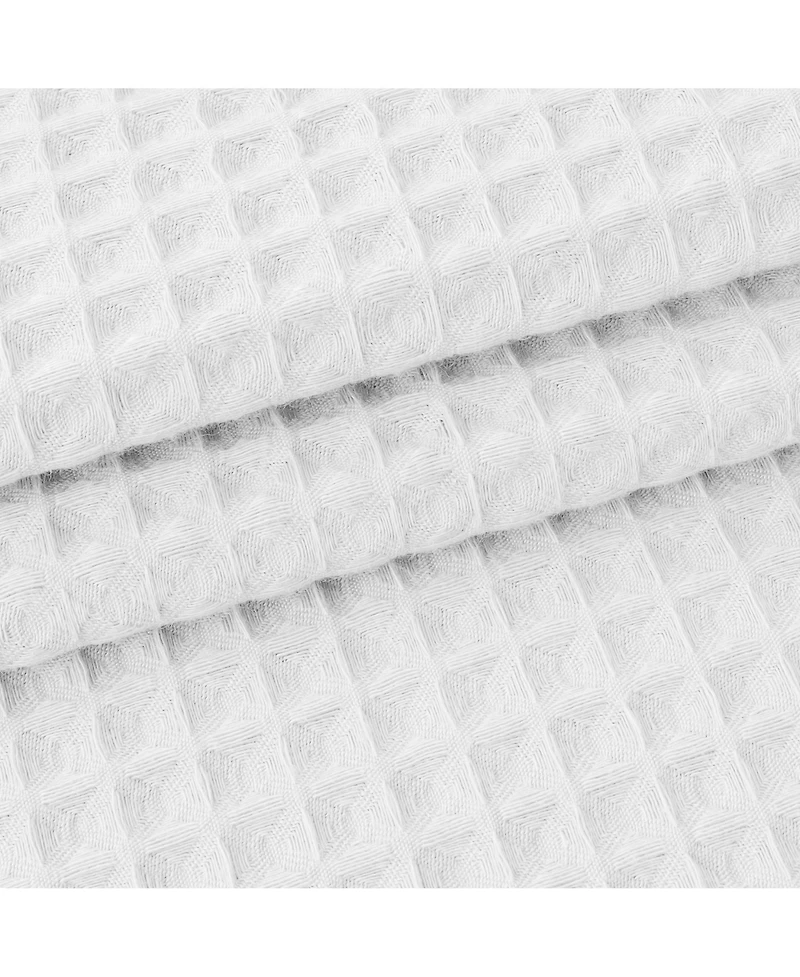 Awesome Home Cotton Blend Soft Waffle Weave Shower Curtain, 72"X96"