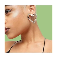 Sohi Women's Heart Stud Earrings