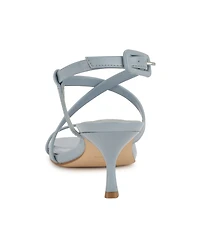 Nine West Women's Hanni Strappy Square Toe Kitten Heel Sandals