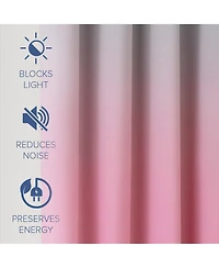 Blackout Grommet Taylor Ombre Curtains Pair, Rainbow
