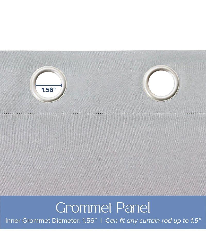 Blackout Grommet Taylor Ombre Curtains Pair, Blue, 52"×96"