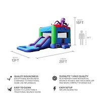 HeroKiddo Octopus Commercial Grade Bounce House Water Slide with Splash Pool for Kids and Adults (with Blower), Wet Dry Combo, Basketball Hoop, Outdoo