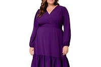 Kiyonna Plus Portia Long Sleeve Dress