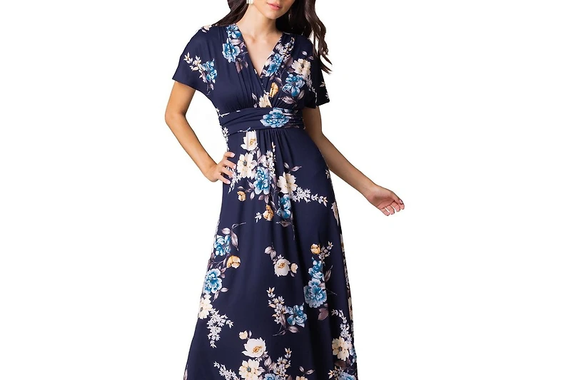 Kiyonna Women's Vienna Kimono Sleeve Long Maxi Dress