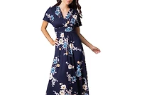 Kiyonna Women's Vienna Kimono Sleeve Long Maxi Dress