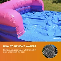 JumpOrange Purplish Commercial Grade Bounce House Water Slide Combo with Pool for Kids and Adults (with Blower), Basketball Hoop, Wet Dry Use, Outdoor
