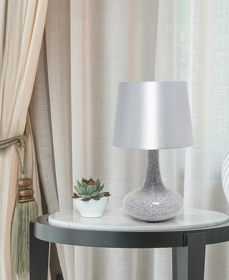 Creekwood Home 14.17" Patchwork Crystal Glass Table Lamp