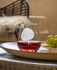 Rolf Glass Aspen Leaf Stemless Wine Tumbler 18oz