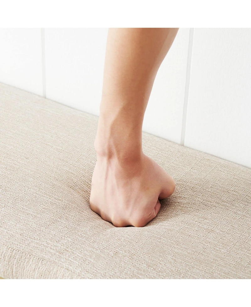 gaomon Shoe Storage Bench with Padded Seat, Shoe Rack Bench for Entryway, Shoe Storage Shelf with Metal Frame, 2-Tier Shoe Organizer Shelf for Hallway