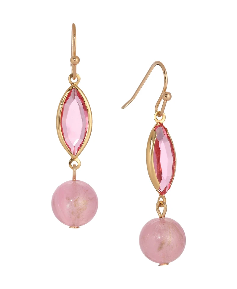 2028 Glass Acrylic Bead Drop Earrings