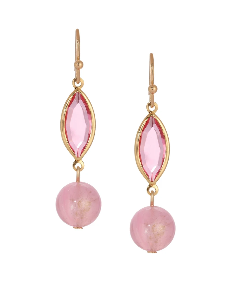 2028 Glass Acrylic Bead Drop Earrings
