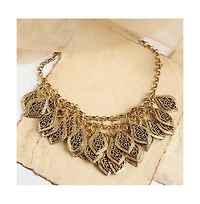 Sohi Women's Leaf Statement Necklace