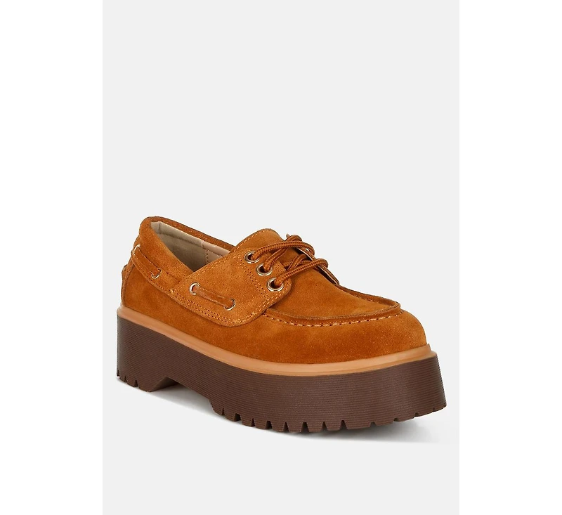 Cuckatoos Chunky Suede Oxford Loafers