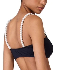 Kate Spade Women's Embellished-Strap Bikini Top