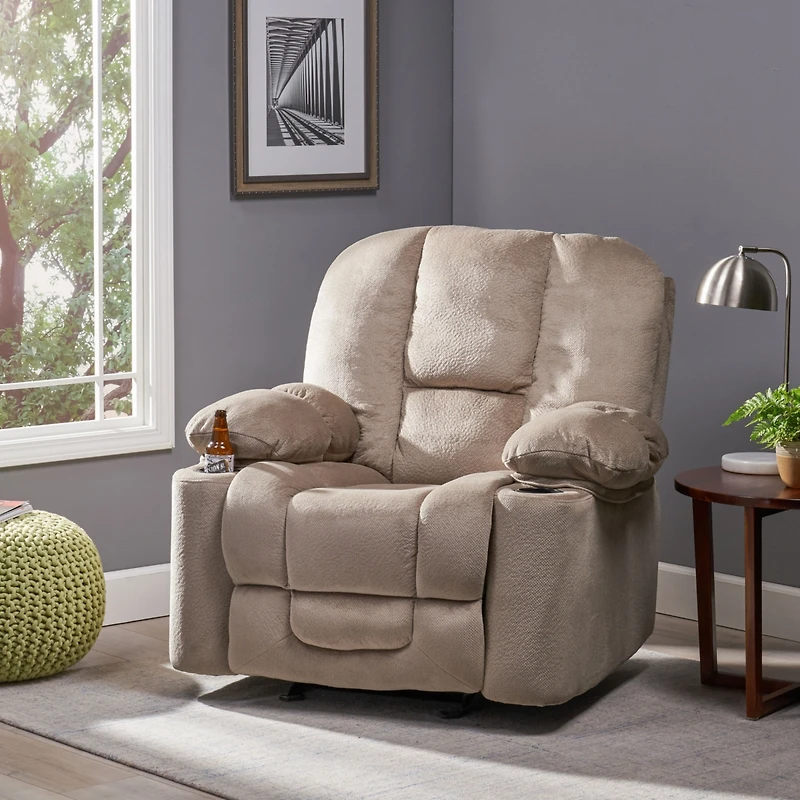 Streamdale Luxurious Manual Recliner in Coffee