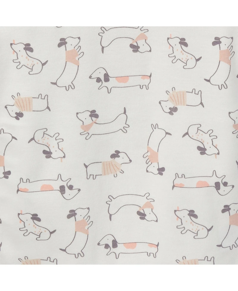 Gerber Baby Girls Top and Shorts Pajama Sets, 4-Piece, Ballet Slippers