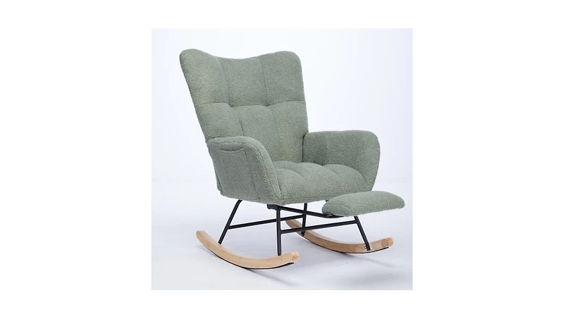 Streamdale Modern Nursery Rocking Chair with Upholstered Glider