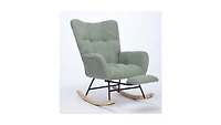 Streamdale Modern Nursery Rocking Chair with Upholstered Glider