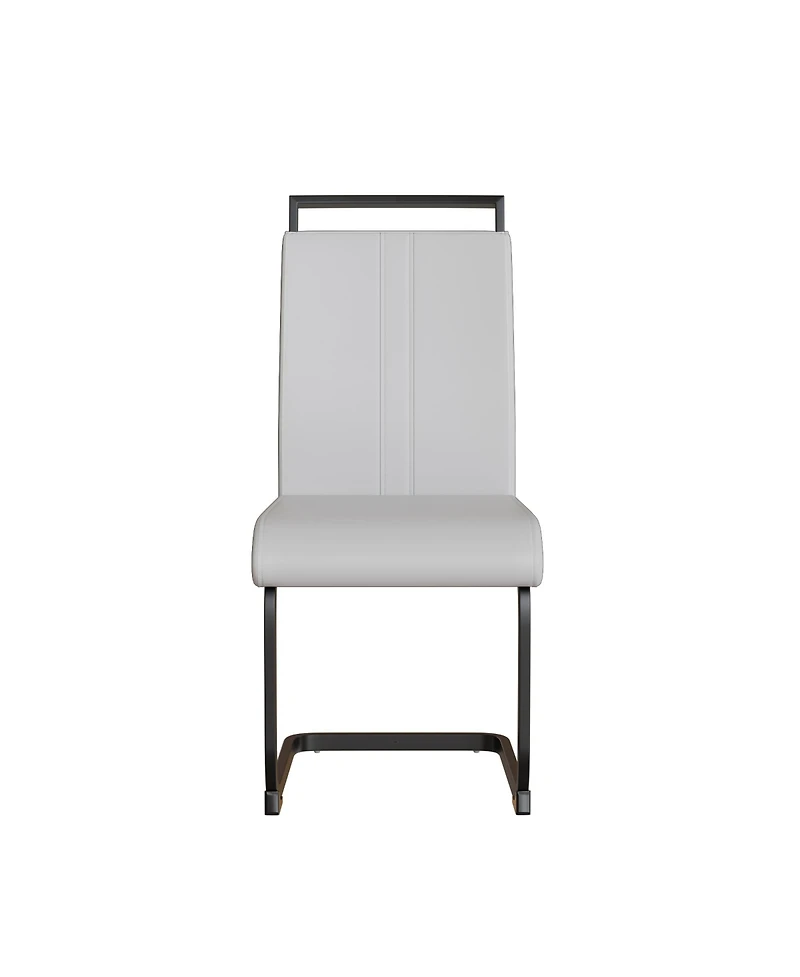 Streamdale Modern Faux Leather Dining Chairs (Set of 2)