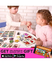 Quokka Wooden Puzzles for Toddlers 3-5 - Games for Children's Learning