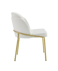 Modern Dining Chairs Set of 2, White and Brown, Comfort and Style