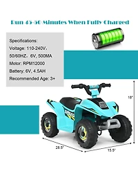 Hongge 6V Kids Electric Atv 4 Wheels Ride-On Toy