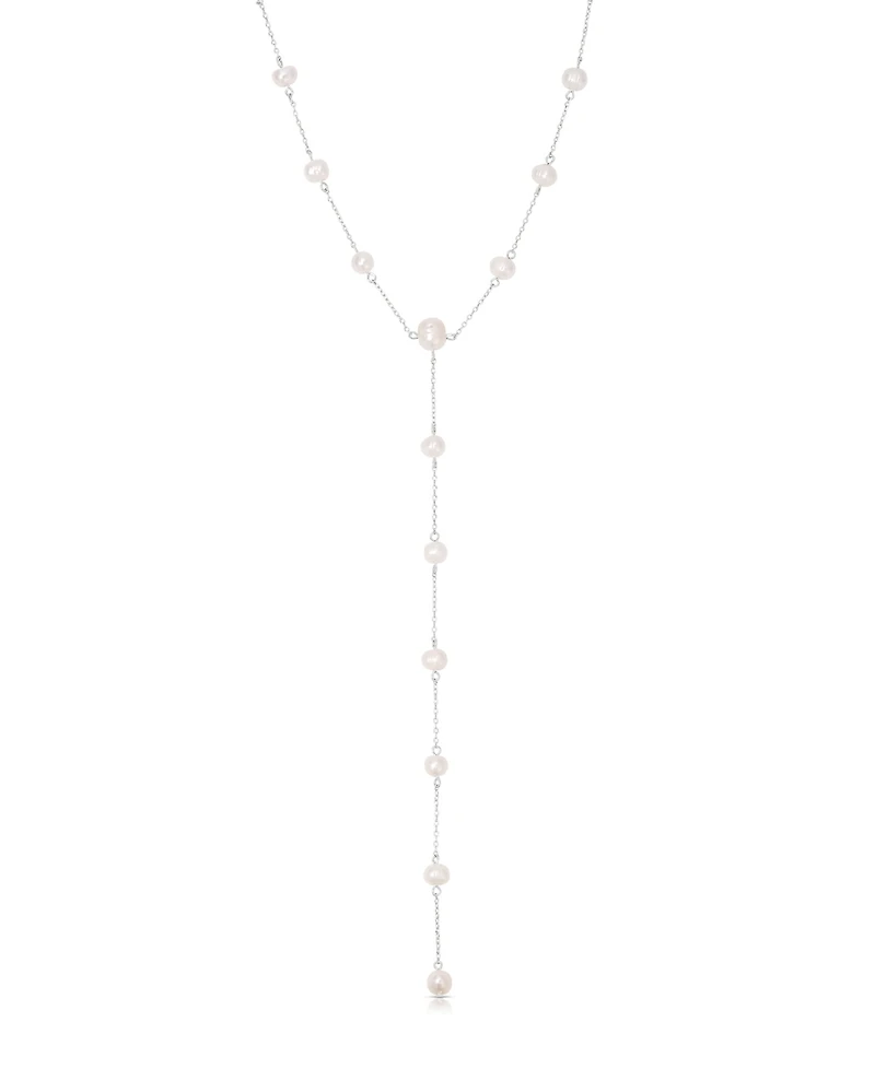Ettika Dripping Mother of Pearl Lariat Necklace