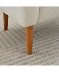 Streamdale Modern Wingback Lounge Chair with Soft Fabric and Wood Legs