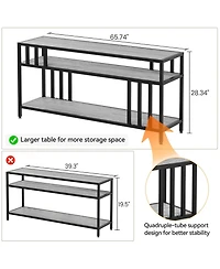 gaomon 65'' Tv Stand for Tv up to 65 Inches, Entertainment Center with Open Storage Shelves