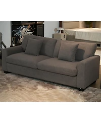 gaomon 83" Loveseat Sofa for Living Room, Modern Simple Teddy Couch with Wide Armrest