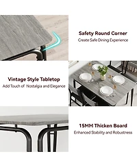 Dining Table for 4, Small Table and Chairs Set of 5, Dinette Set for 4, 5 Piece Kitchen & Dining Room Sets