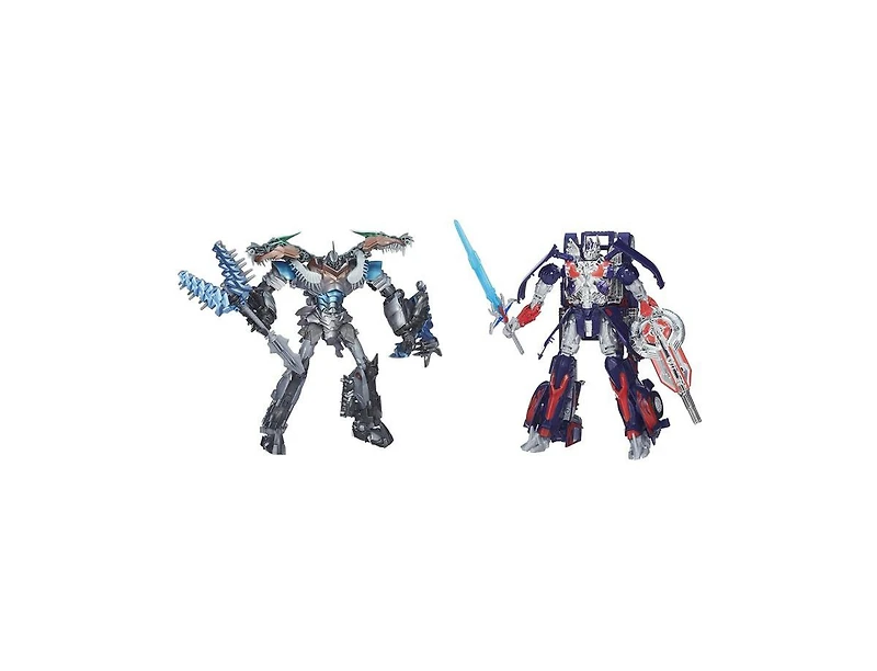 Leader Class Optimus and Grimlock | Transformers 4 Age of Extinction Aoe