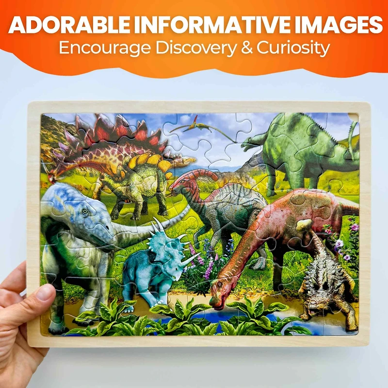 Quokka 4x36 Realistic Wooden Montessori Puzzles for Kids Ages 4-6