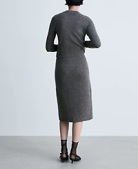 Mango Women's Jewel Button Detail Knitted Cardigan