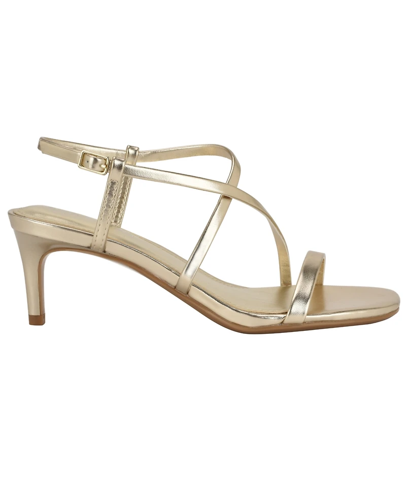 Calvin Klein Women's Ishaya Strappy Low Stiletto Sandals