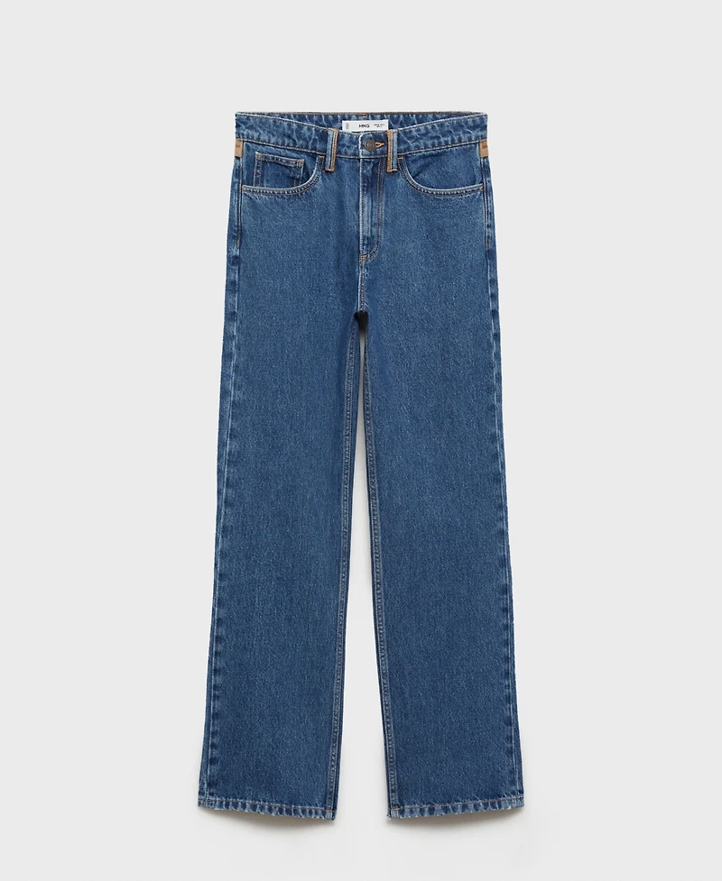 Mango Women's Contrast Details Bannack Jeans