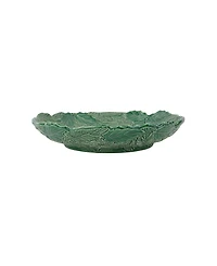 Vietri Lastra Holiday Green Figural Shallow Bowl