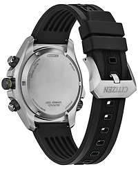 Citizen Eco-Drive Men's Chronograph Promaster Land Black Rubber Strap Watch 44mm