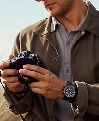 Citizen Eco-Drive Men's Chronograph Promaster Geo Trekker Gray-Tone Stainless Steel Bracelet Watch 46mm