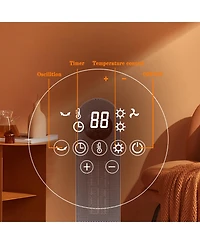 Sugift 1500W Portable Oscillating Electric Space Heater for Indoor Use with Remote Control