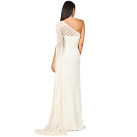 Lara Women's One Sleeve Beaded Gown