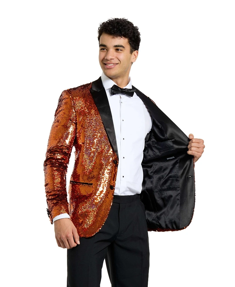 OppoSuits Men's Christmas Tuxedo - Velvet X- Mas Holiday Outfit Slim Fit Includes Blazer, Pants and Bow Tie