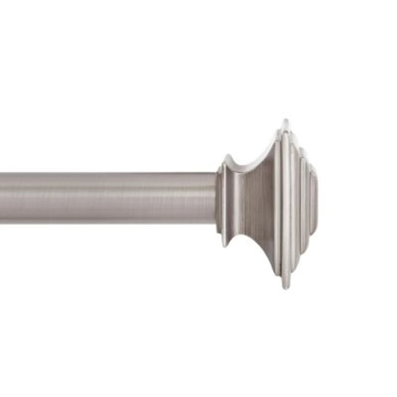 Kenney Mission 1 Inch Premium Decorative Curtain Rod In Pewter For Stylish Window Treatments