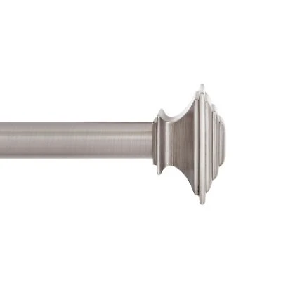 Kenney Mission 1 Inch Premium Decorative Curtain Rod In Pewter For Stylish Window Treatments