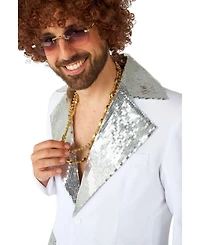 Suitmeister Men's Disco Costume Suit - Saturday Night Fever Outfit Blazer And Flare Pants White