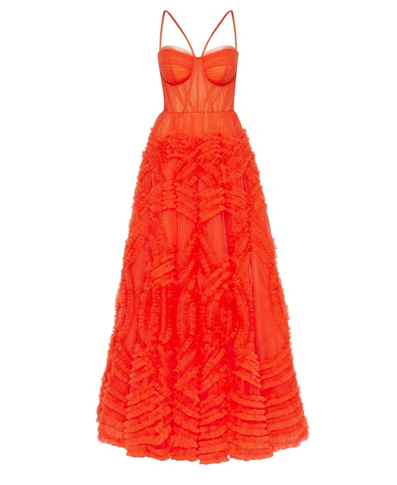Milla Women's Tangere Tulle Ornament Maxi Dress