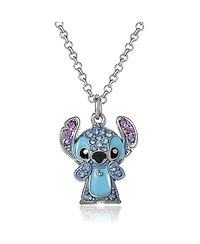 Disney Lilo & Stitch Pave Crystal Pendant Necklace - Cute Character Jewelry
